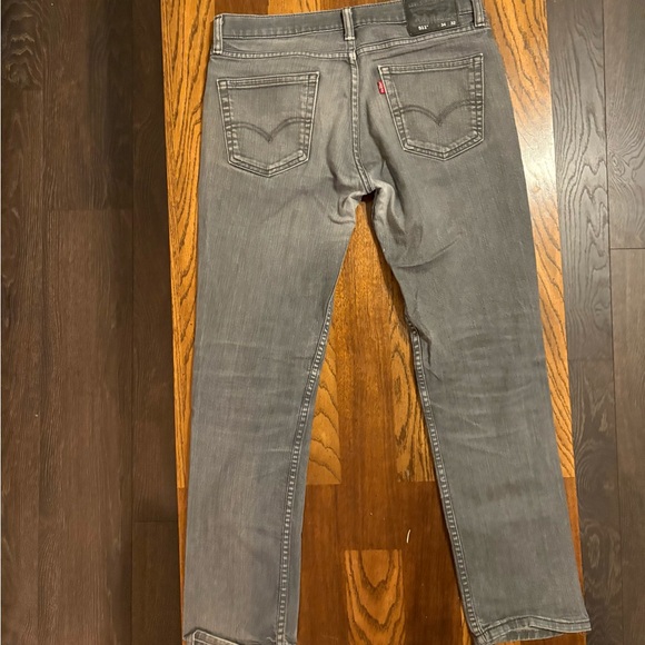 Levi's Charcoal Slim Straight Men's Jeans - Picture 3 of 5